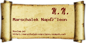 Marschalek Napóleon névjegykártya